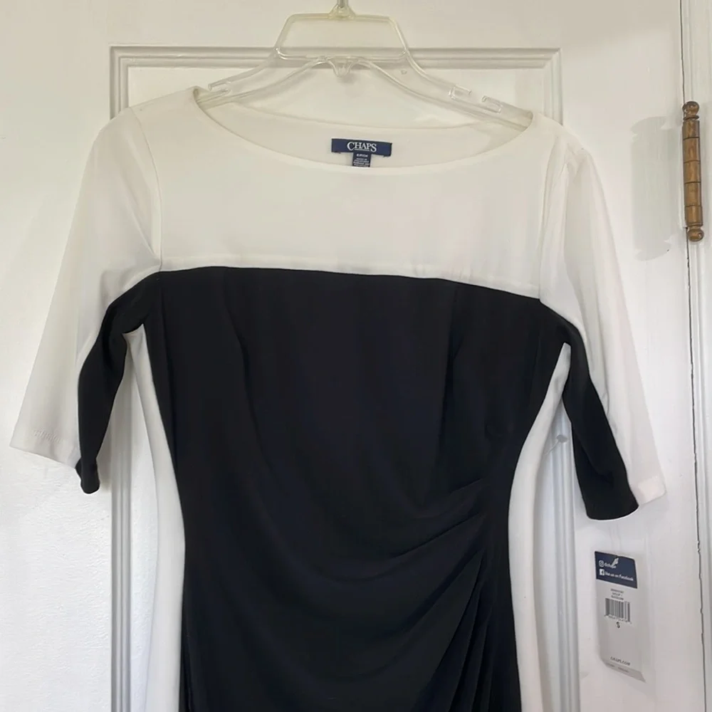 NWT CHAPS black and white dress small cocktail dress